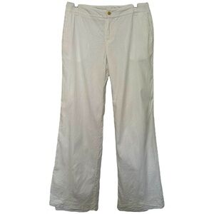 Banana Republic Women’s Martin Fit Stretch White Linen Pants  Sz 8‎